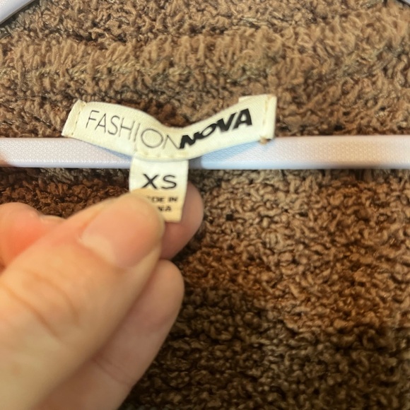 Fashion Nova Brown Cardigan Sweater - Picture 3 of 4